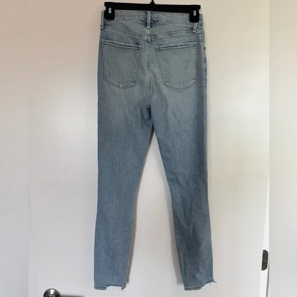 Abercrombie & Fitch Light Blue Distressed Straight Leg Jeans - Picture 2 of 6